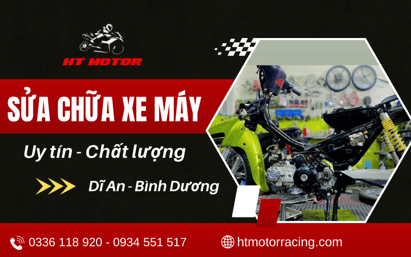 sửa chữa xe máy Dĩ An Bình Dương