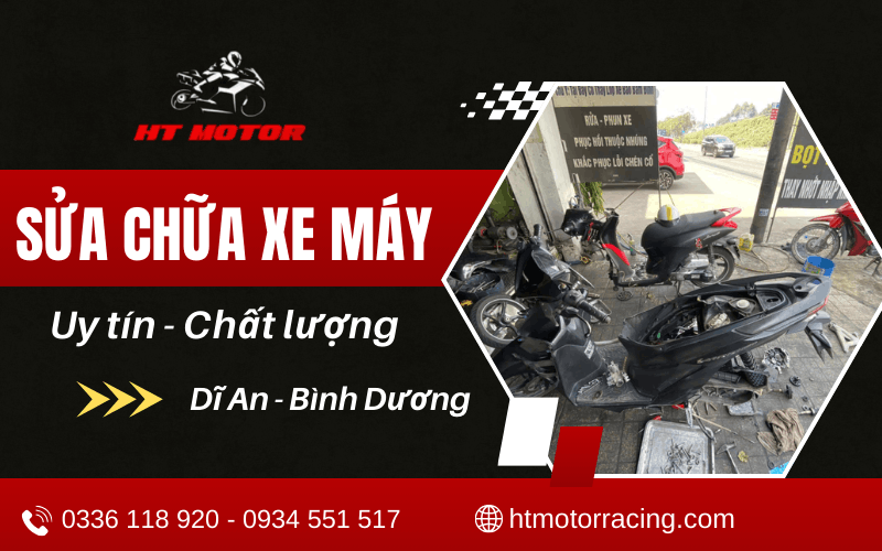 sửa chữa xe máy Dĩ An Bình Dương